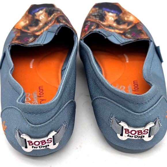 Sketchers Bob's Dogs German Shepard Women's Sz 8.5 Slip on Blue Comfort Walking - Picture 7 of 9